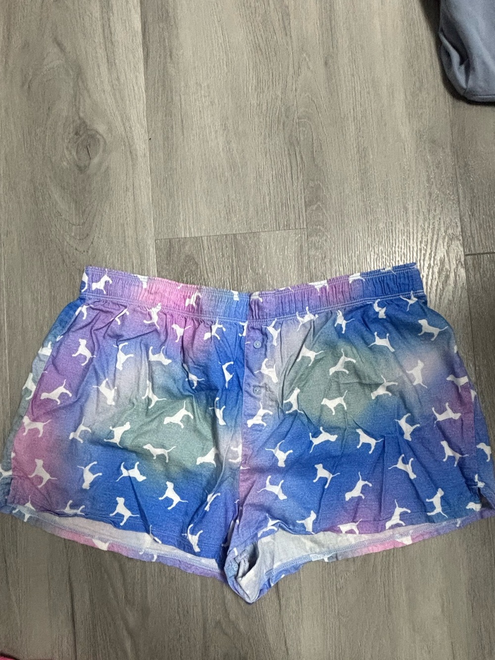 Victoria's Secret PINK Gradient Pajama Shorts- Blue, Purple, Pink, and Green Mix